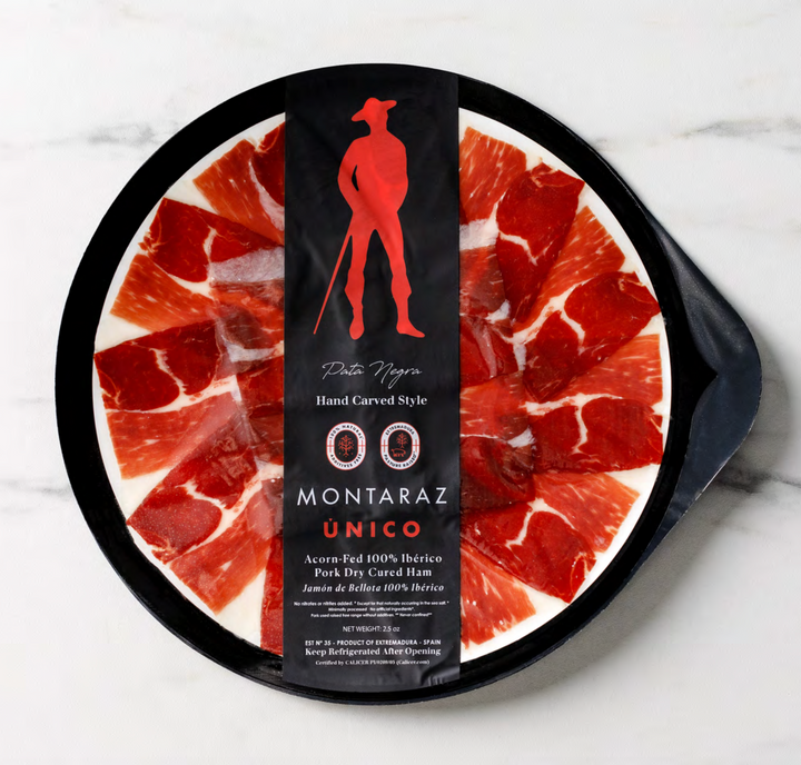 MONTARAZ PRESLICE - JAMON BELLOTA 100% IBERICO ACORN FED (PATA NEGRA) PLATTER 2.5oz